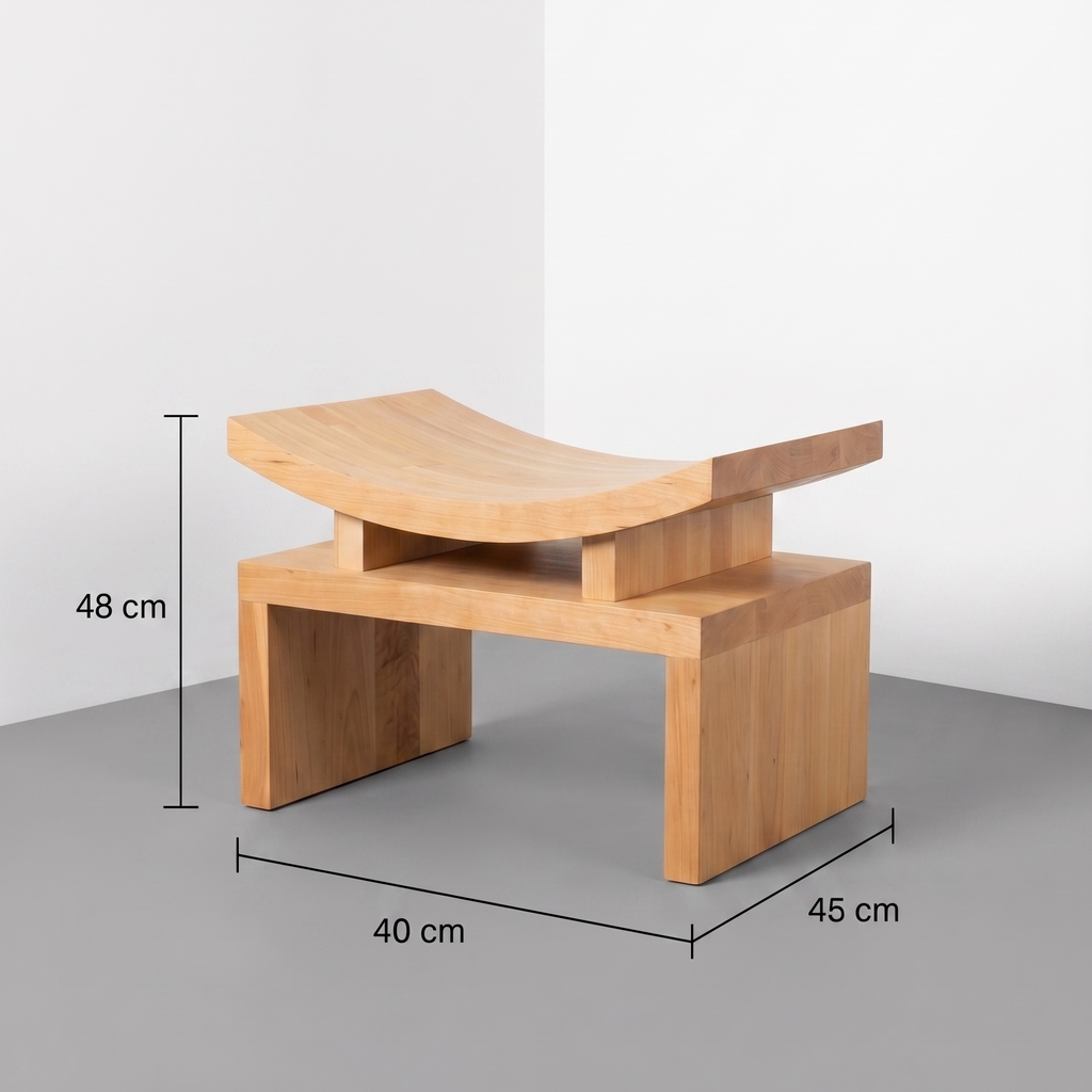Banqueta Japonesa en lenga tono natural — Outlet