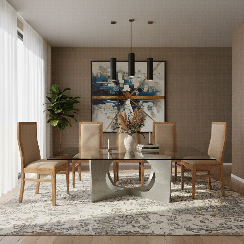 Mesa de comedor X Oval
