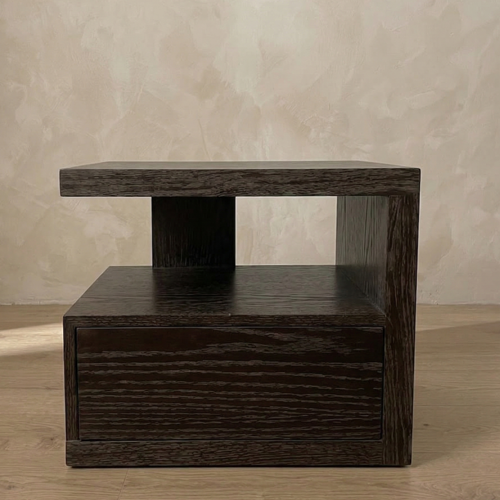 Velador Asimétrico en madera nativa – El Ciprés