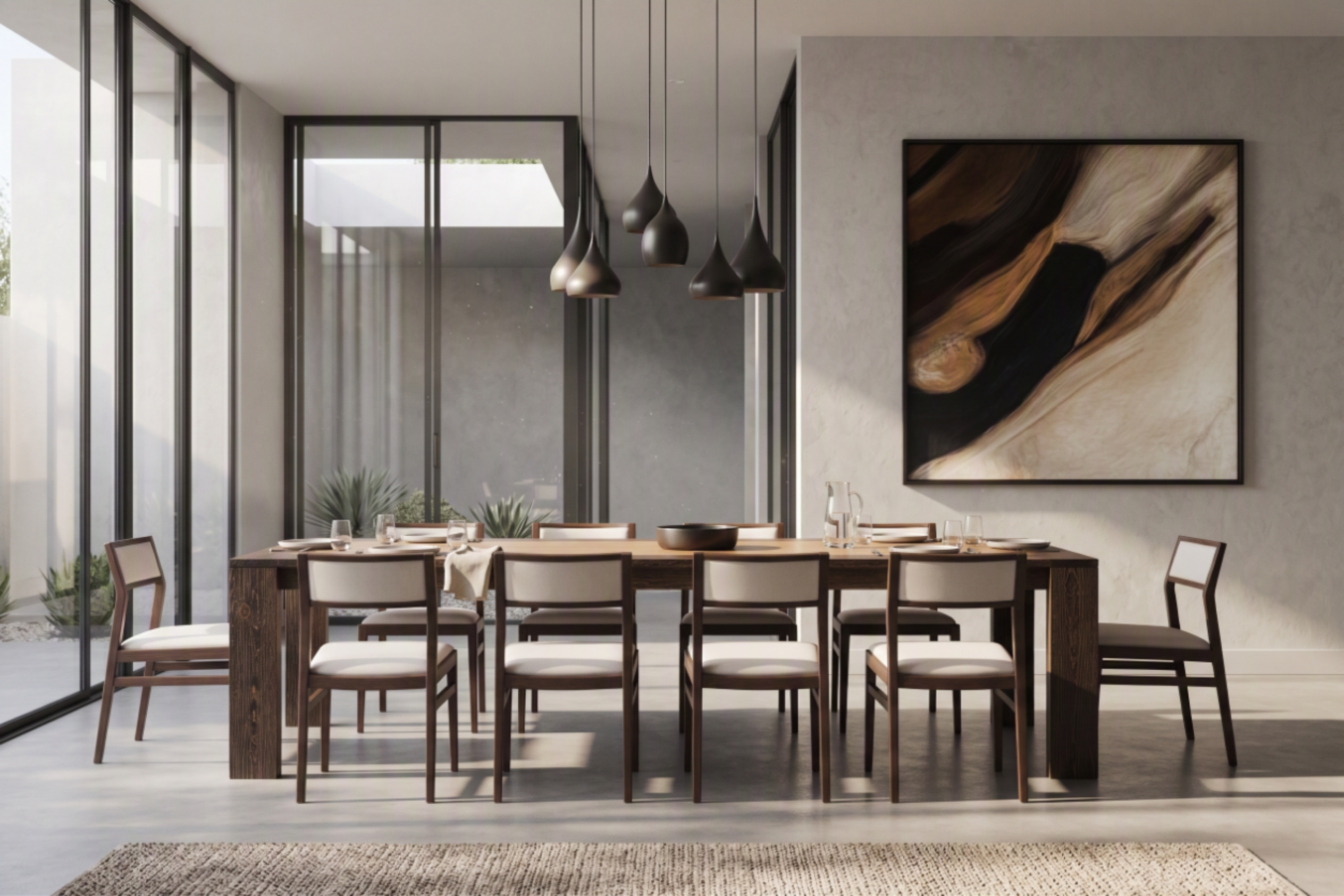 Mesa de comedor 4 patas rectangular