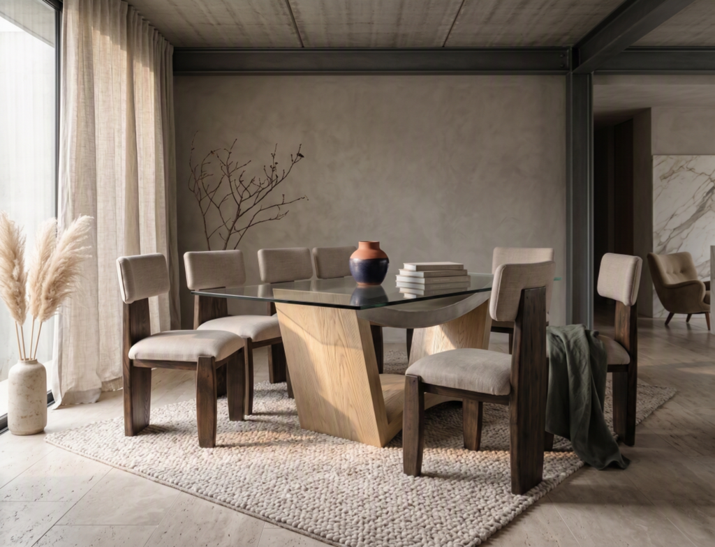 Mesa comedor Curva en madera nativa – El Ciprés